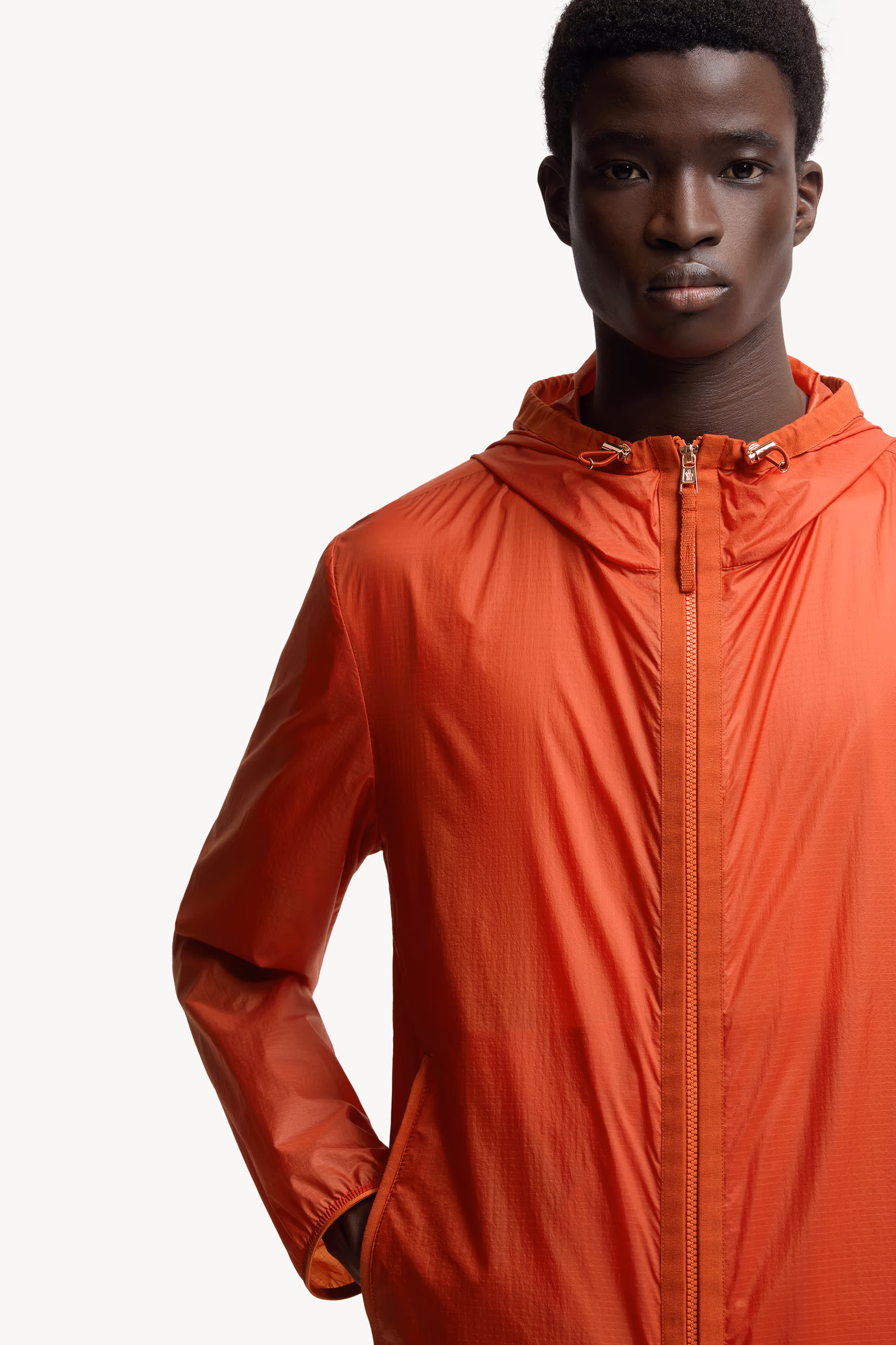 Moncler x Gilga Farm Designed by Donald Glover Hamlin Hooded Windbreaker Men Bright Orange Moncler 6
